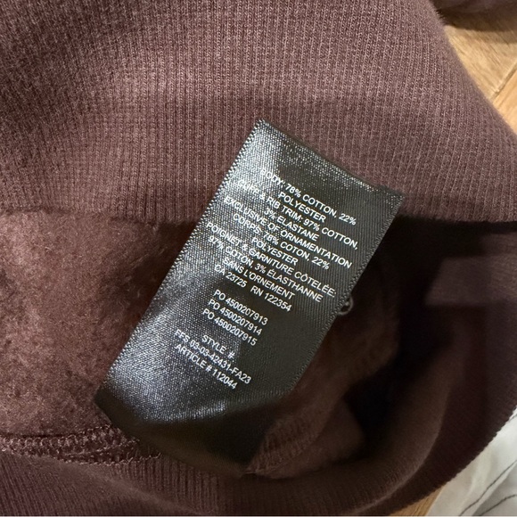 Aritzia TNA Brown Cozy Sweatfleece Boyfriend Boxy Zip Hoodie M - Picture 7 of 8